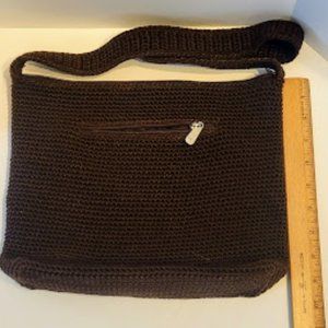 The Sak Crochet Bag Dark Brown, Vintage 1990's Purse/Bag